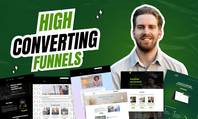 Bestseller - build sales funnel in clickfunnels, systeme io, gohighlevel, landing page