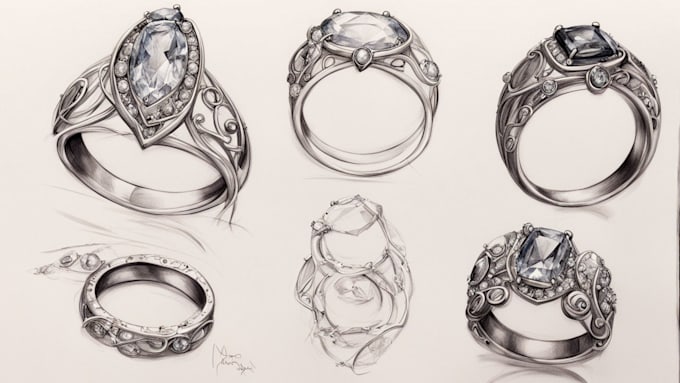 Bestseller - do a quick jewelry sketch design your concept