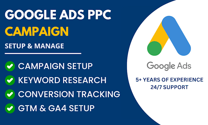 Gig Preview - Setup google ads adwords PPC campaign from scratch to top