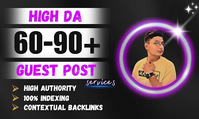 Gig Preview - Do high da guest post with authority backlinks