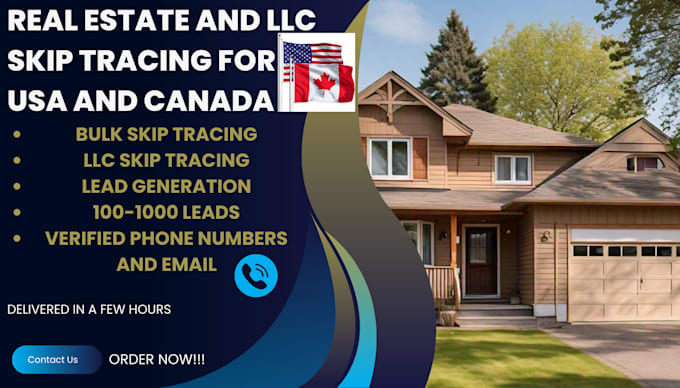 Gig Preview - Do llc and real estate skip tracing in the USA and canada