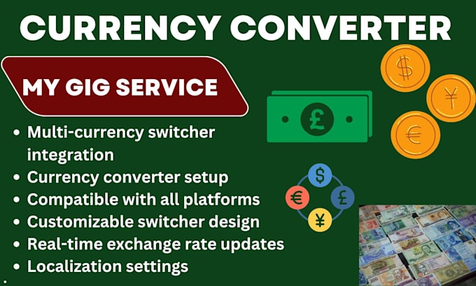 Gig Preview - Setup multi currency switcher or currency converter in your ecommerce website