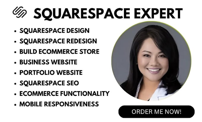 Gig Preview - Build squarespace business website squarespace landing page website development