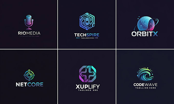 Gig Preview - Design a professional logo for your ai, saas, startup, or tech business