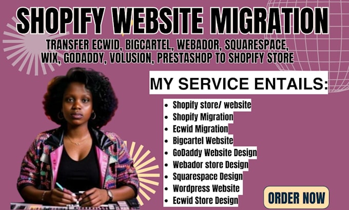 Gig Preview - Clone migrate from wordpress wix squarespace bigcartel website to shopify