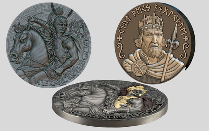 Gig Preview - Sculpt printable 3d coin model, crypto meme, bas relief medal, command challenge