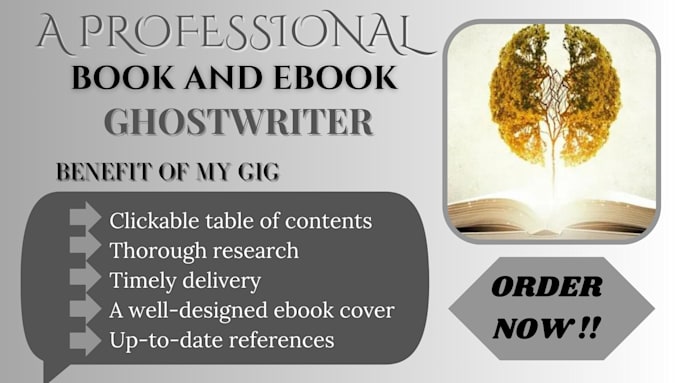 Gig Preview - Be your nonfiction book and ebook ghostwriter, content writing, amozon kindle