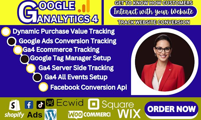 Gig Preview - Setup google ads conversion, analytics 4,sitemap meta pixel,tag manager tracking