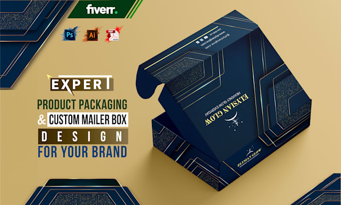 Gig Preview - Expert product packaging, custom mailer box design for your brand