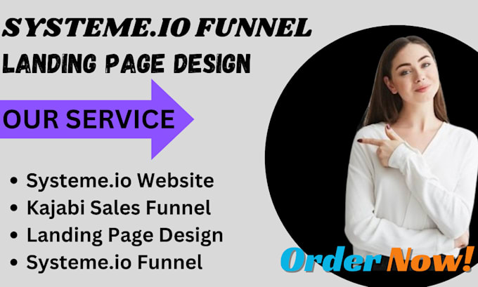 Gig Preview - Do systeme io sales funnel landing page or systeme io website