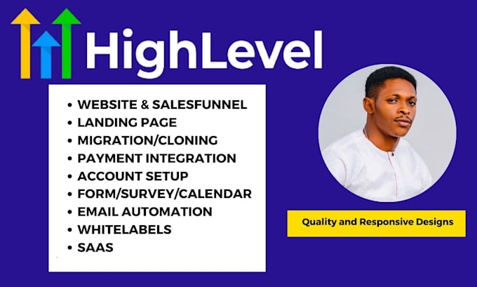 Gig Preview - Do gohighlevel experts landing page gohighlevel salesfunnels