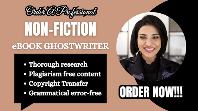 Gig Preview - Be your ebook ghostwriter, book writer and childrens book ghost writer