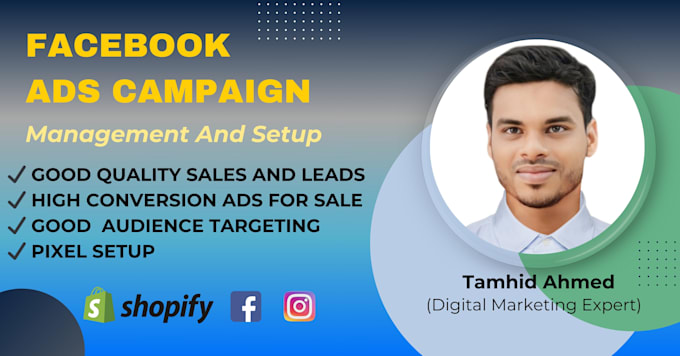 Gig Preview - Do shopify facebook ads campaign, ig ads for blast sale cro