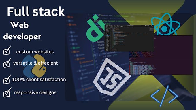 Gig Preview - Be your full stack web developer in react, angularjs python and django