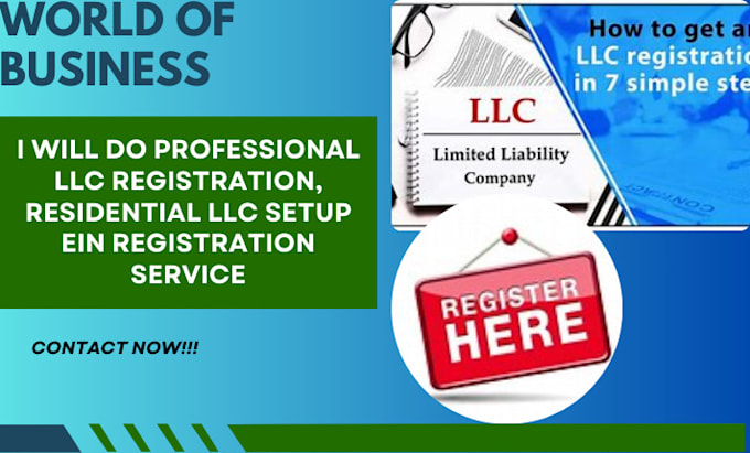 Gig Preview - Do professional llc registration, residential llc setup ein registration service