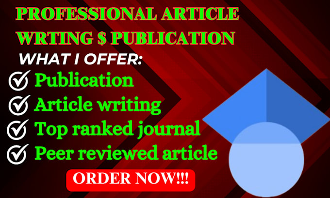 Gig Preview - Do google scholar writing and publication, backdated article citation in journal