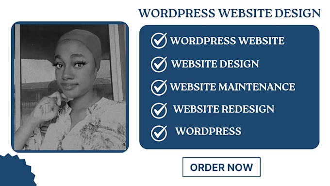 Gig Preview - Do custom wordpress website design, wordpress website maintenance or redesign