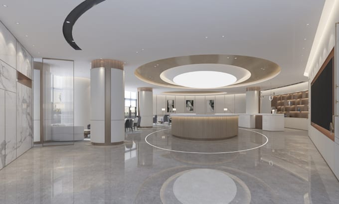 Gig Preview - Do 3d modeling and rendering for reception, waiting area, lobby and renovation