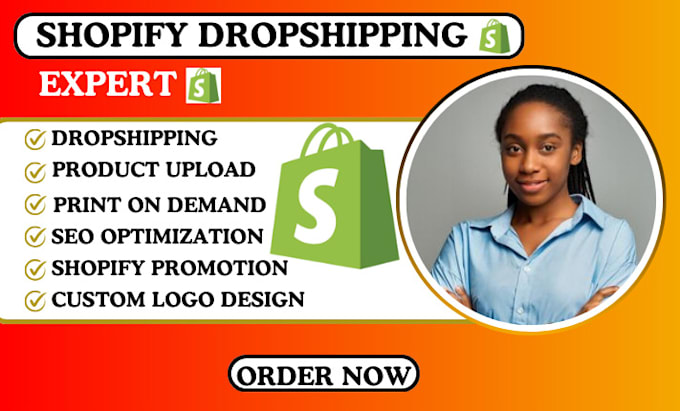 Gig Preview - Shopify website design redesign shopify print on  demand shopify dropshipping