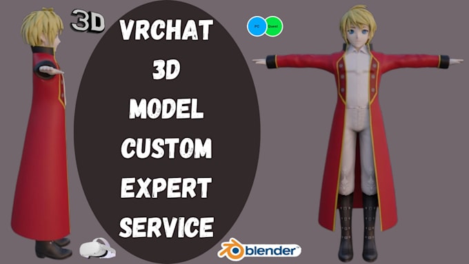 Bestseller - make a custom vrchat avatar furry avatar anime, fursona, nsfw 3d model for vrc