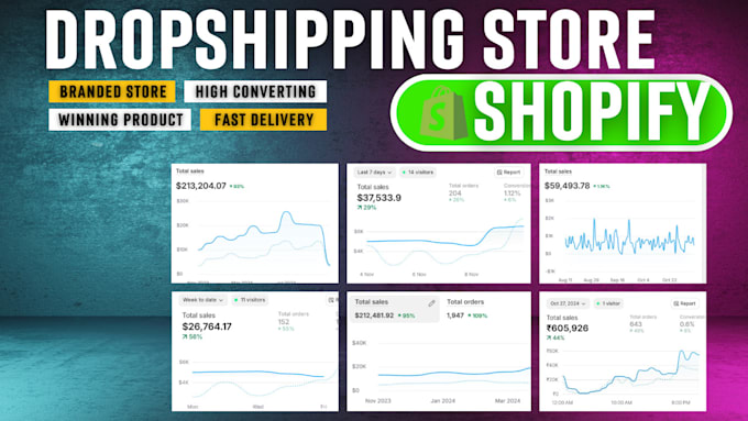 Gig Preview - Build a shopify dropshipping store for your business