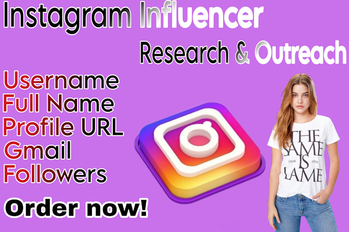 Gig Preview - Research best instagram influencers for influencer marketing