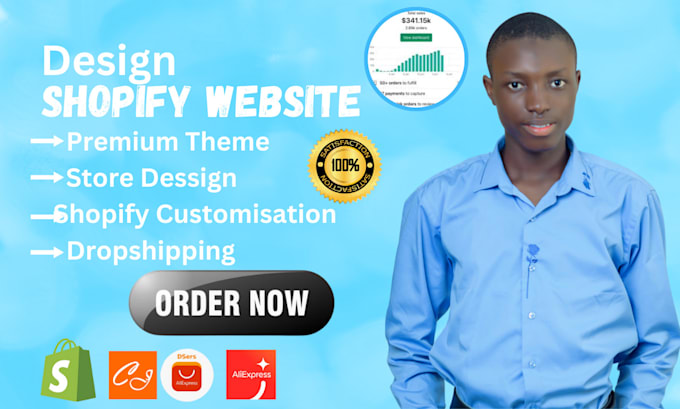 Bestseller - build a passive income shopify dropshipping store or shopify website