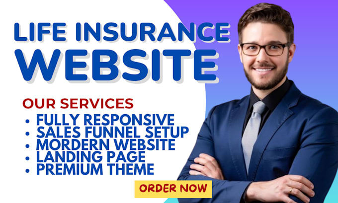 Gig Preview - Life insurance website health insurance website life insurance website