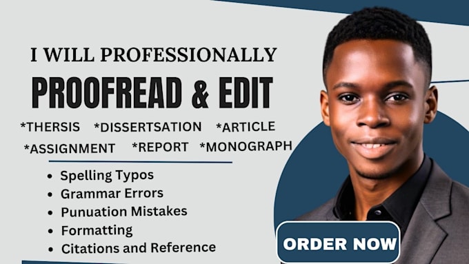 Gig Preview - Professionally proofread residency personal statement dissertation, copy editing