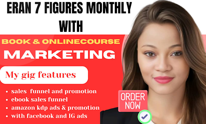 Gig Preview - Do book sales funnel, online course promotion, book and ebook sales funnel