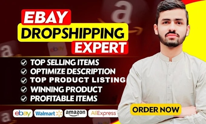 Gig Preview - Do amazon to ebay dropshipping top listings