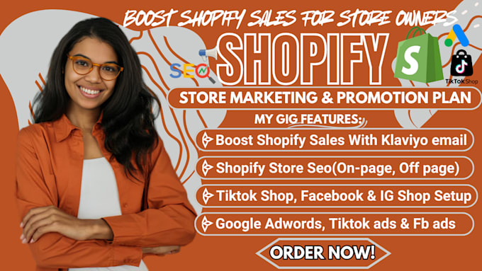 Gig Preview - Boost shopify sales, etsy sales via shopify marketing, etsy promotion, traffic