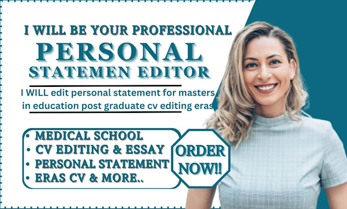 Gig Preview - Edit personal statement for masters in education post graduate cv editing eras