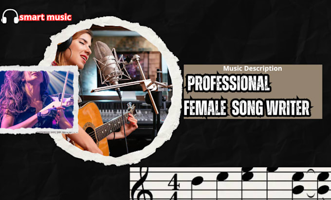 Gig Preview - Be your female song writer vocalist female singer edm singer song writing