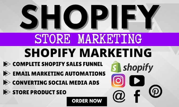 Gig Preview - Do shopify promotion, booost shopify sales, sales funnel, and shopify marketing