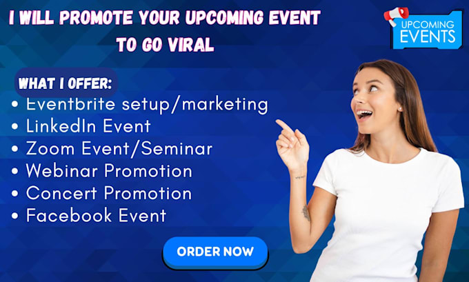 Gig Preview - Do successful event promotion, linkedin event, facebook event, church event