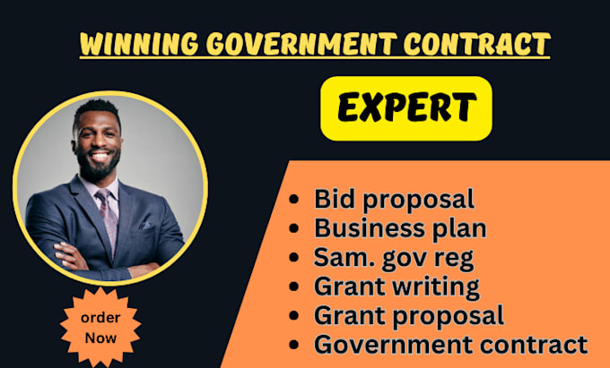 Gig Preview - Do government contract proposal, bid proposal, rfp, rfq and grant proposal