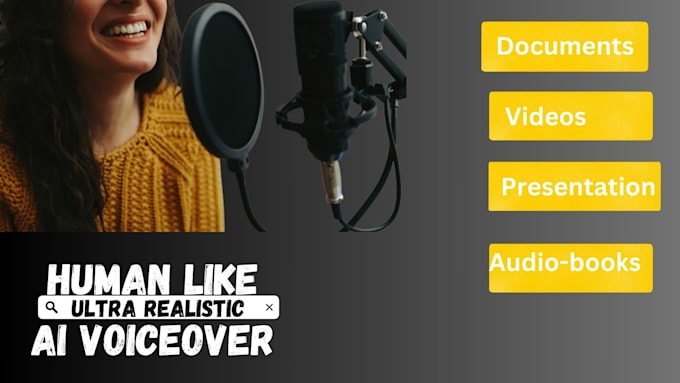 Gig Preview - Do ai male and female voiceover in 24 hours