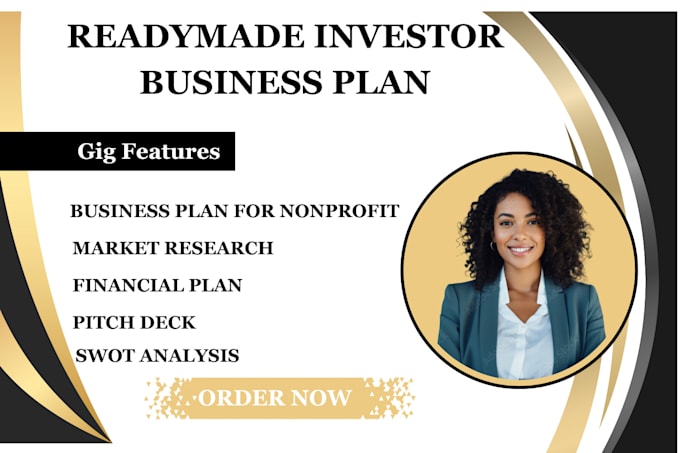 Gig Preview - Write your investor ready business plan for startup businesses and nonprofit