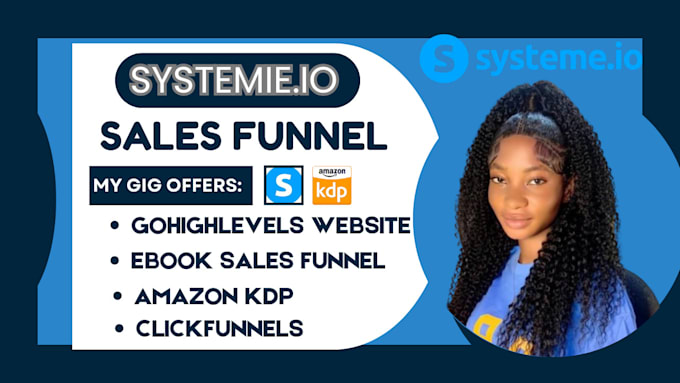 Gig Preview - Design amazon kdp ebook sales funnel in gohighlevel clickfunnel or systeme io