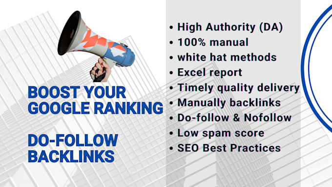 Gig Preview - High quality dofollow backlinks, authority link building for google ranking