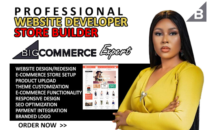 Gig Preview - Design customize and create bigcommerce online store or website from scratch