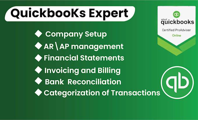 Gig Preview - Do accounting and bookkeeping using quickbooks software