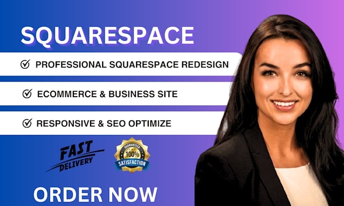 Gig Preview - Professionally redesign your squarespace website for business or ecommerce