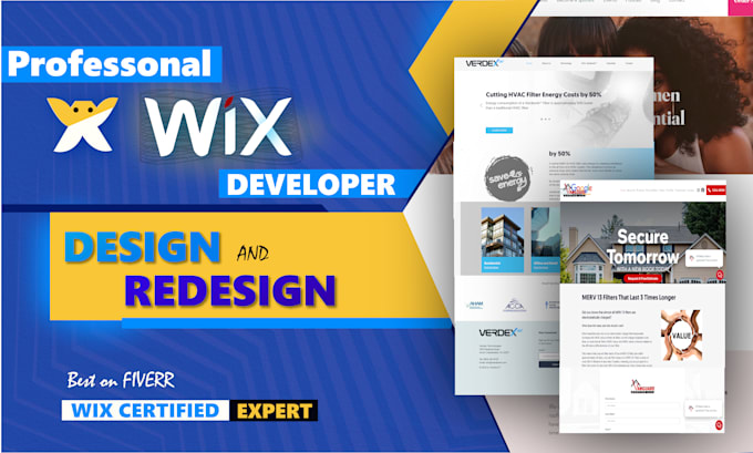 Gig Preview - Build your professional one page wix website