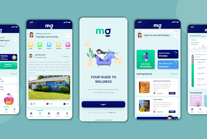 Gig Preview - Design amazing, awesome and professional mobile app UI UX