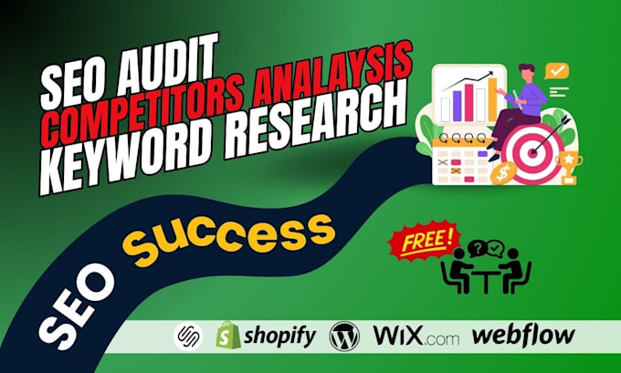 Bestseller - do winning SEO audit competitor analysis keyword research rank on first page