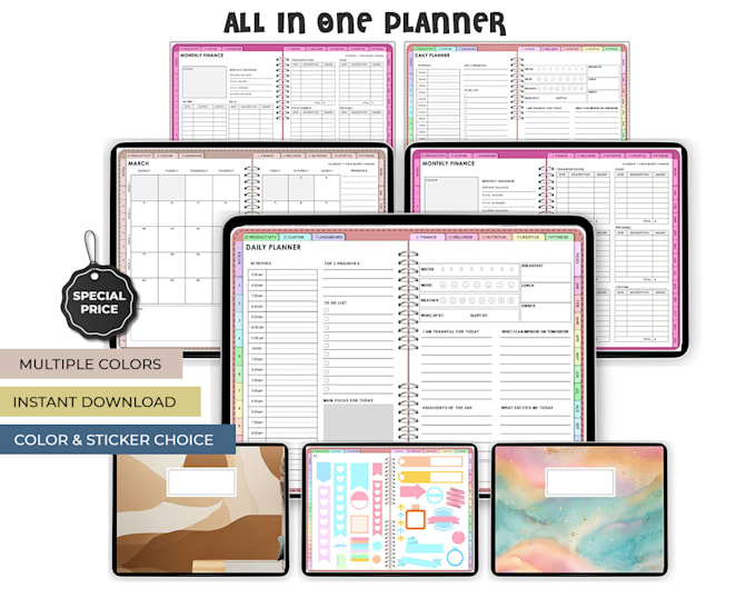 Gig Preview - Design hyperlinked planner, digital planner, etsy digital products, etsy shop