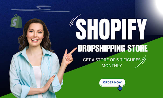 Gig Preview - Create shopify dropshipping store, shopify dropshipping website, shopify website