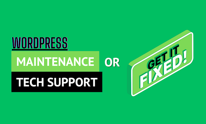 Gig Preview - Provide maintenance and support for your wordpress website